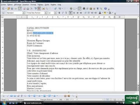 Open office ou Libre office - Texte 04 - Changer MAJUSCULES minuscules
