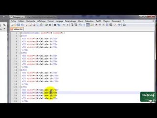 Les cellules en HTML