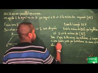 259 / Configurations du plan / Démontrer un alignement en s'aidant du théorème des milieux