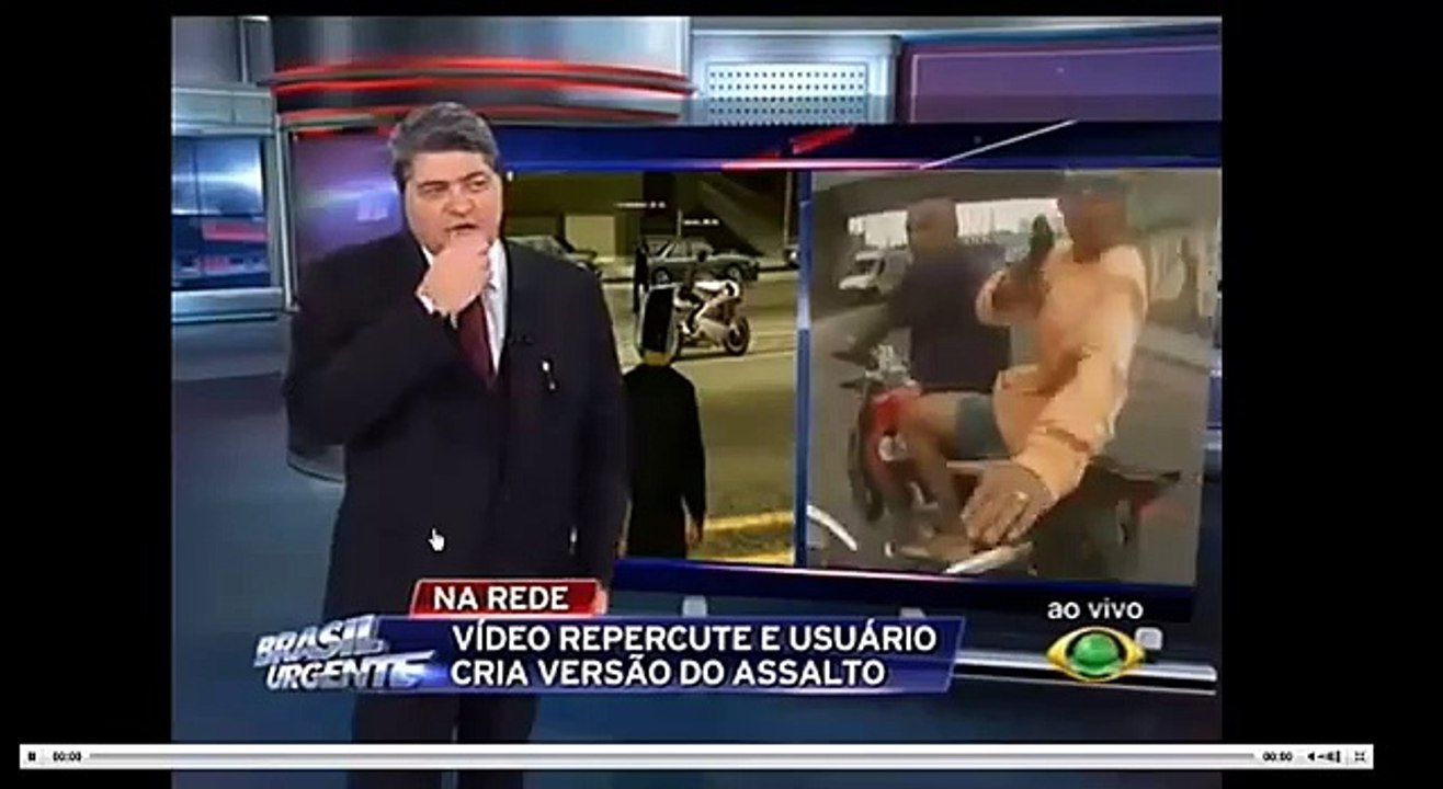 Brasil Urgente - Versão do roubo da hornet em GTA