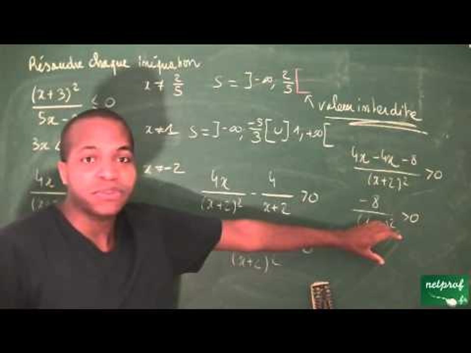 214 / Fonction inverse, équations et inéquations / Résoudre des inéquations (3)