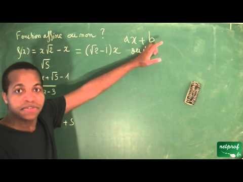 092 / Fonctions affines, équations et inéquations / Fonction affine ou non (2)