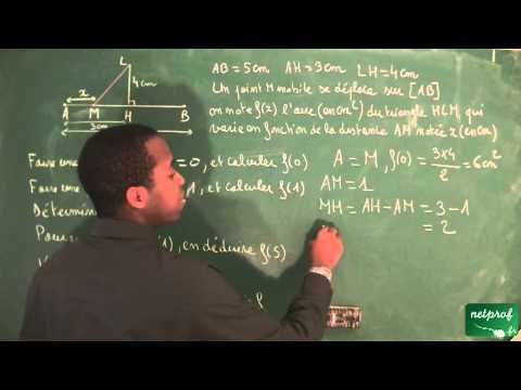 084 / Généralités sur les fonctions / Variations d'une fonction et géométrie