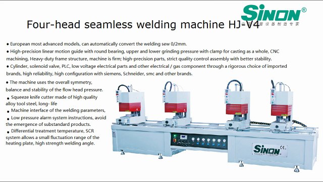 HJ V4 seamless welding machine upvc window welding machine