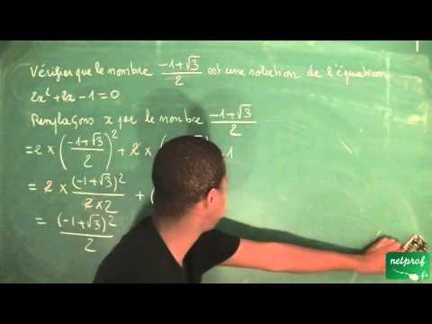 003 / Nombres, ordre dans R / Montrer qu'un nombre n'est pas solution d'une équation