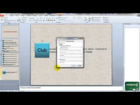 PowerPoint 2010 : Insérer des boutons d'action et liens hypertexte