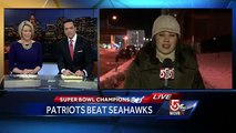 UMass-Amherst students celebrate Patriots win peacefully