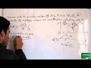 Composition du vecteur vitesse et accélération, Exercice 2, part 04