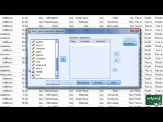 Test sur échantillon apparié avec SPSS