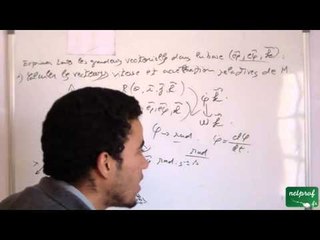 Composition du vecteur vitesse et accélération, Exercice 2, part 02