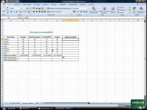 Excel : Les formules simples