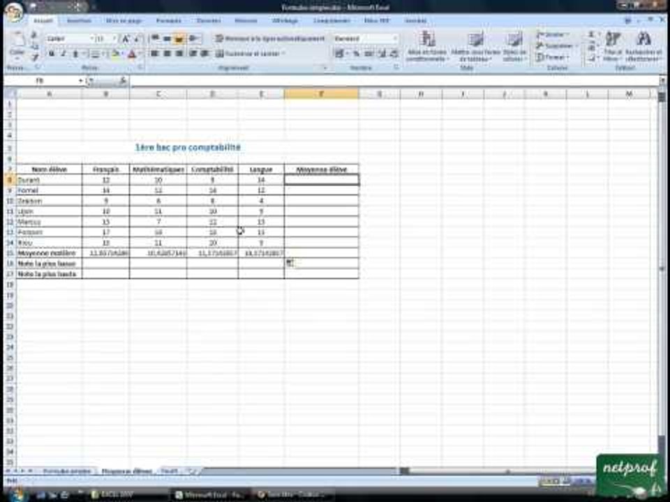 Excel : Les formules simples