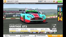 Real Racing 3:- 6 Aston Martin cars 1 lap side by side challenge at Spa Francorchamps