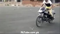 Funny Indian Boy Motorbike Stunt Fail