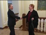 Vladimir Putin Meets Tarja Halonen Former Finnish President