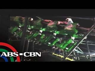 Roller coaster glitch caught on cam