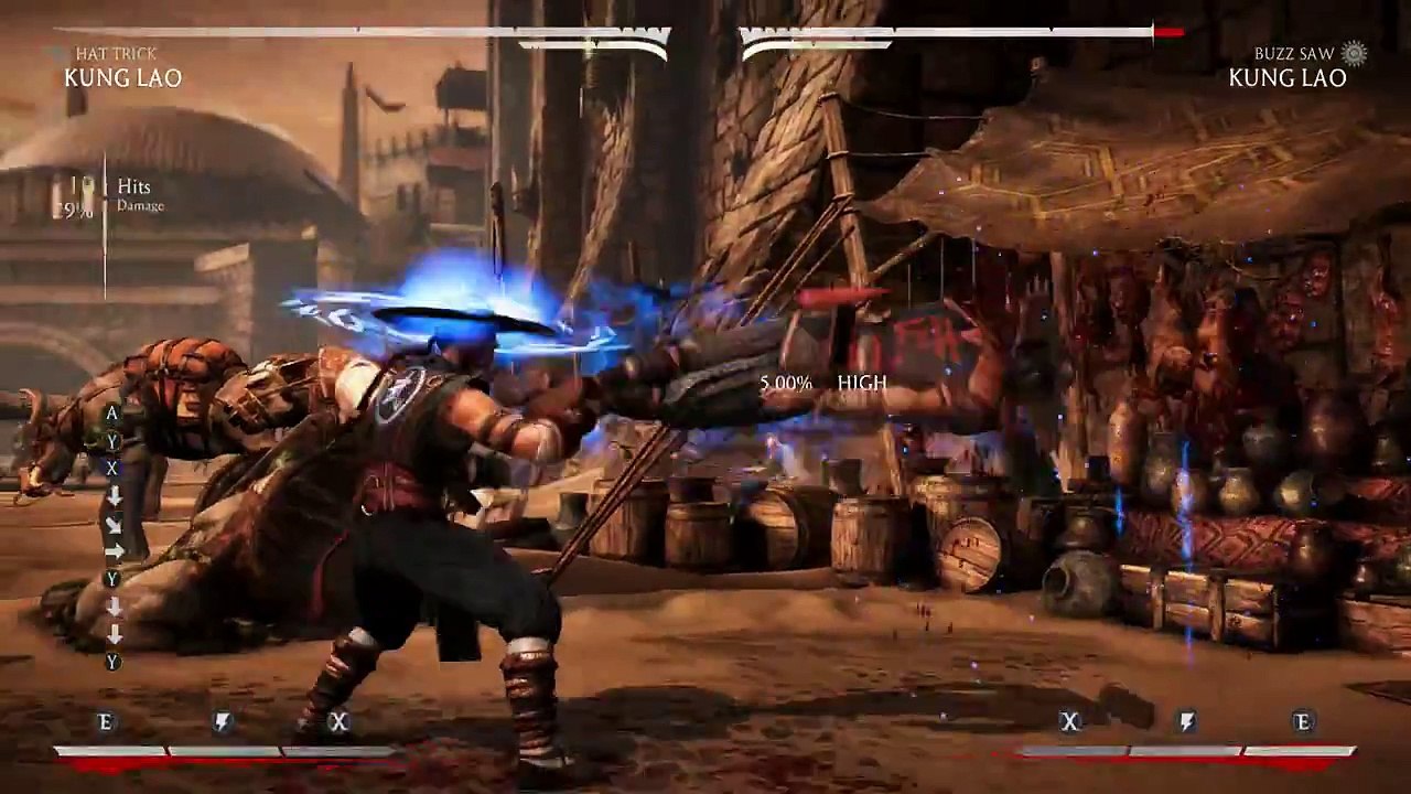 Mortal Kombat X - Kung Lao BnB Combo Guide Tutorial