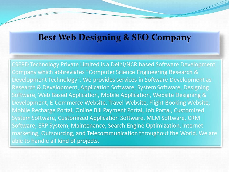 Responsive Website Design & Web Development Company India, Search Engine Optimization India - CSERD