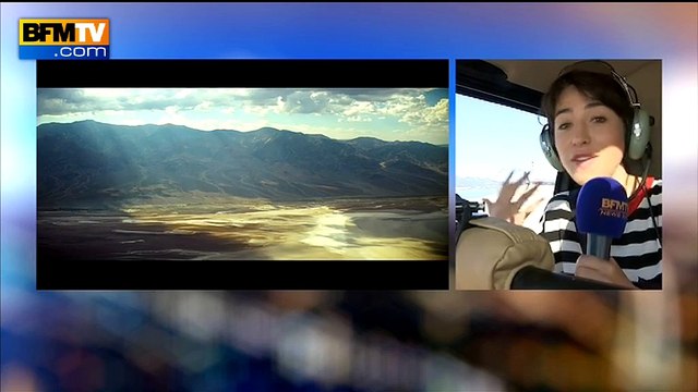 Candice Mahout survole Cannes en hélicoptère