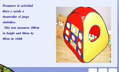 Fun Ball Pit Play Tent with Net for games  80 80 100cm