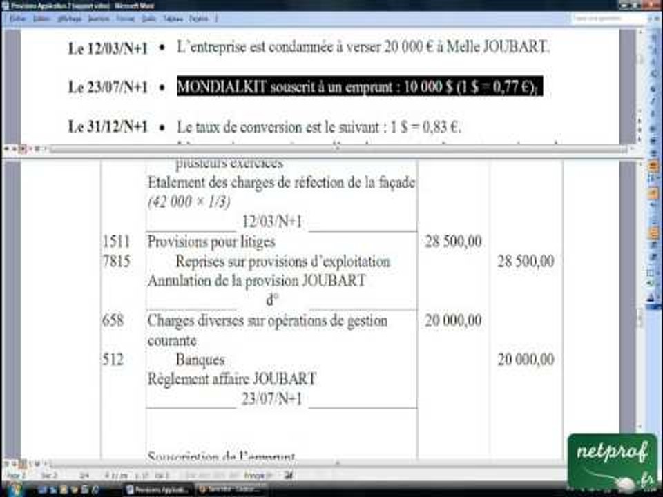 20.3 Provisions Application 2