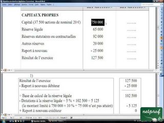 25.4 Répartition des bénéfices d'une société Application 3