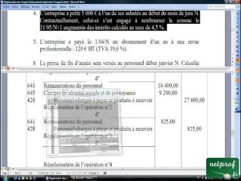 23.6 Régularisation des charges et des produits Application 4