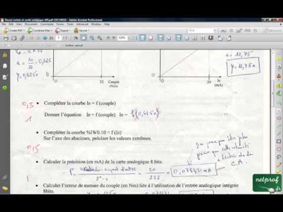 Devoir API entrée et sortie analogique