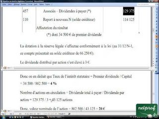 25.3 Répartition des bénéfices d'une société Application 2