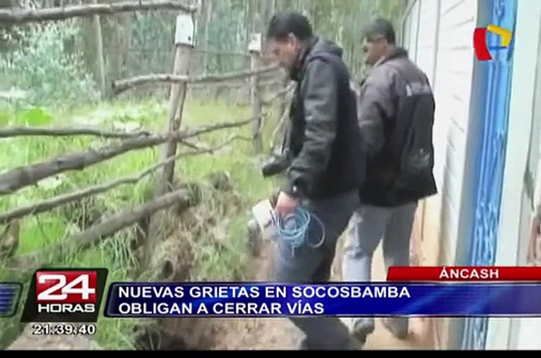 Áncash: reportan aparición de más grietas en Socosbamba