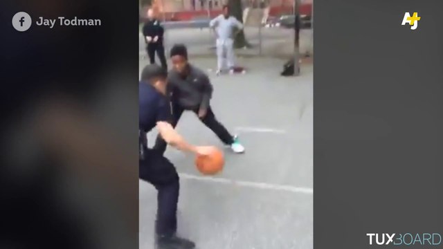 Etats-Unis : match de basket entre policiers et jeunes du Bronx