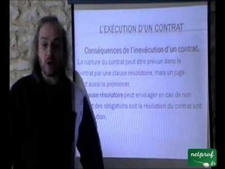 L'exécution des contrats