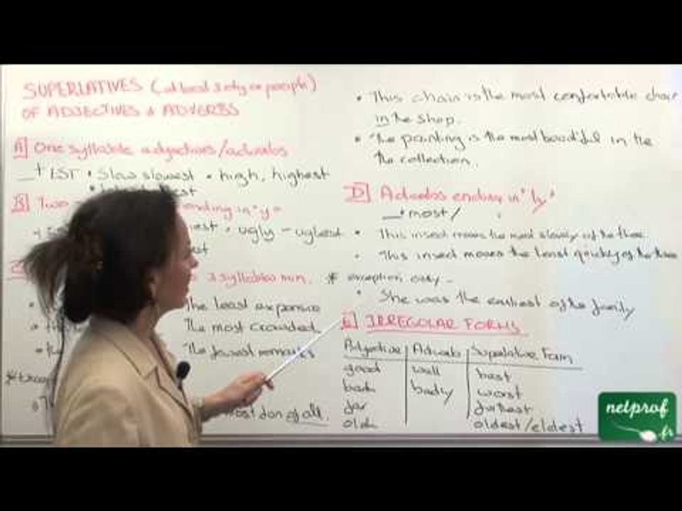 07 Superlative forms of adjectives and adverbs - Formes superlatives des adjectifs et des adverbes