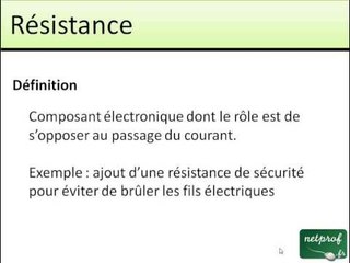 La résistance électrique