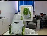 Robot seeing himself in the mirror for the first time