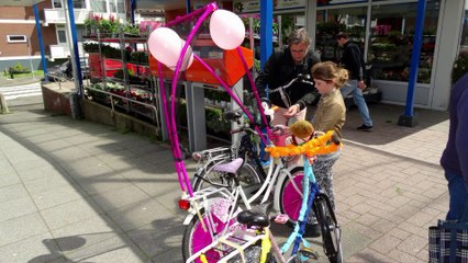 Versierde fietsen en opening fietspad W.Churchillaan / Spijkenisse 2015