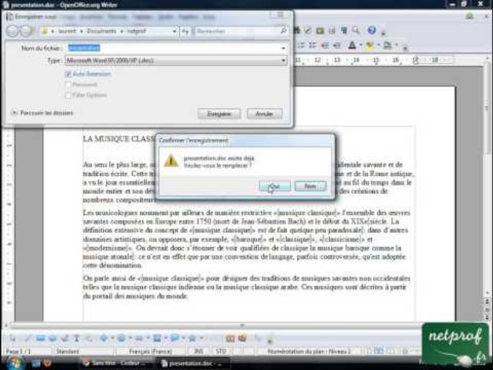 Présentation OpenOffice Writer