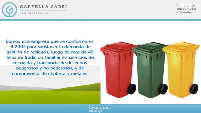 Envases para reciclaje - Garfella Carsi - Suministros industriales Valencia