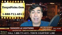 Tampa Bay Lightning vs. New York Rangers NHL Game 4 Free Pick Prediction Odds Playoff Preview 5-22-2015