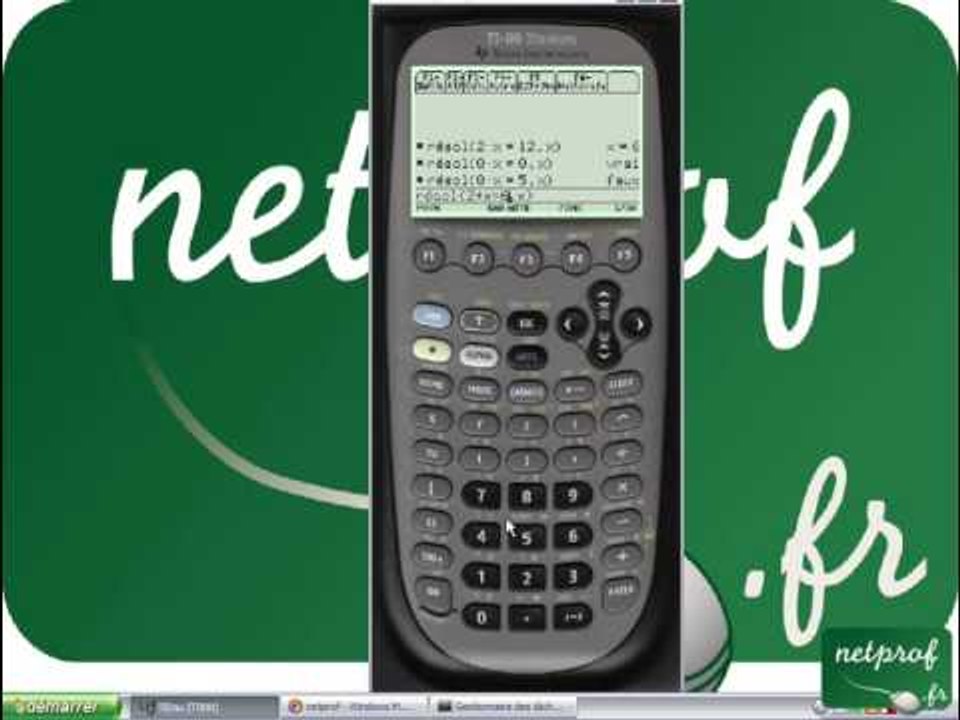 Resolution Equation Ti 89