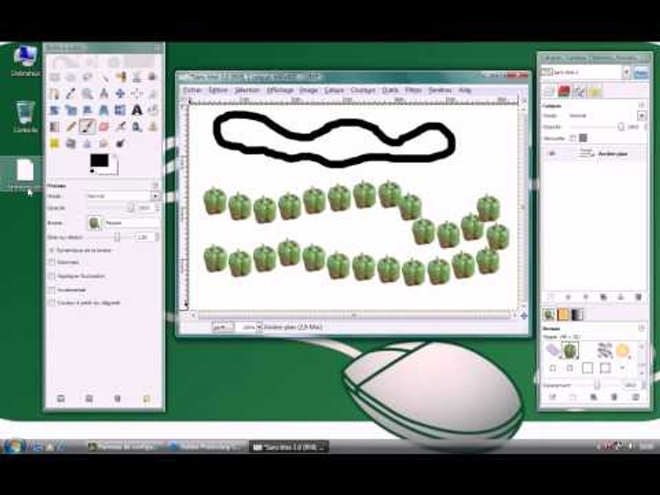 Gimp et Photoshop : Utilisation des formes de pinceaux