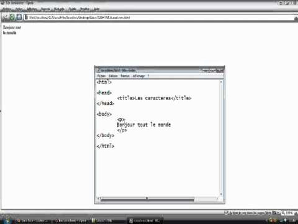 HTML 2 : Les caratères