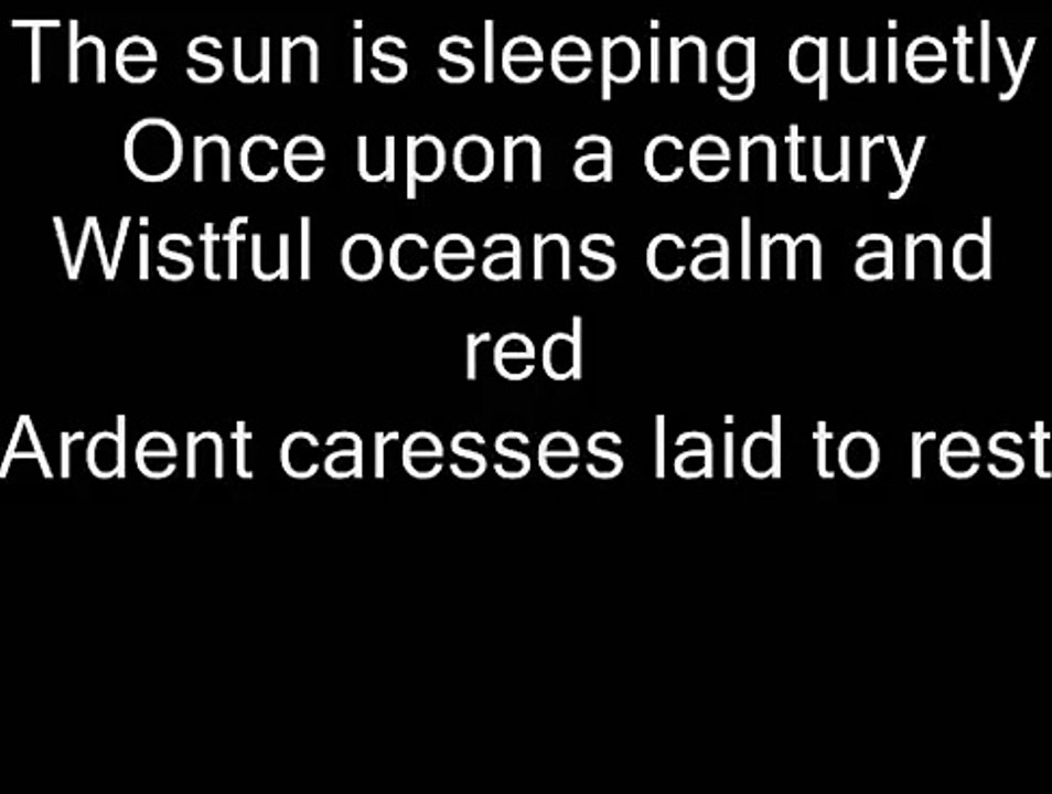 Nightwish - Sleeping Sun (original version - with lyrics)