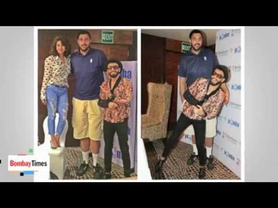 Priyanka Chopra, Ranveer Singh and Abhishek Bachchan Meet NBA’s ‘little Guy’!