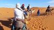 Riding camel in Sahara desert, Morocco/ 사하라 사막에서 낙타 타기
