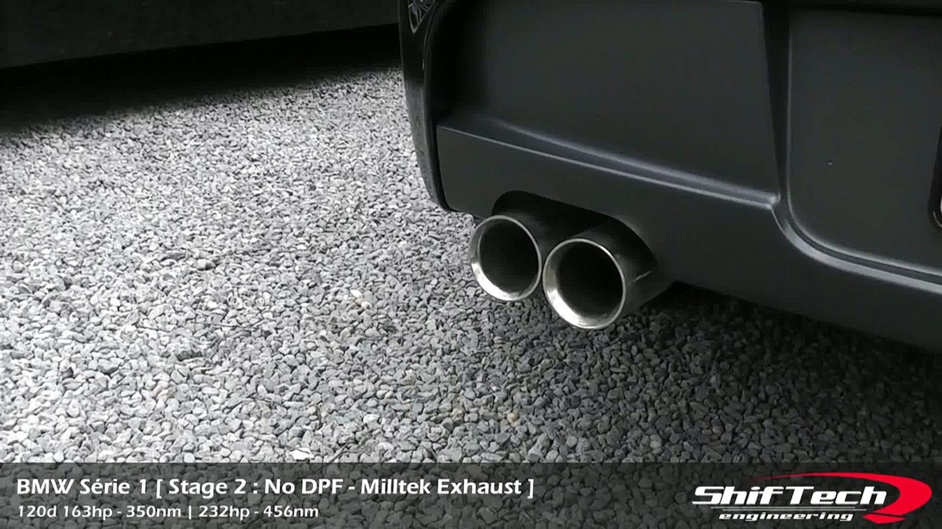 BMW Serie 1 120d 163hp @ 232hp [ stage 2 : No DPF - Milltek Exhaust ] -  video Dailymotion
