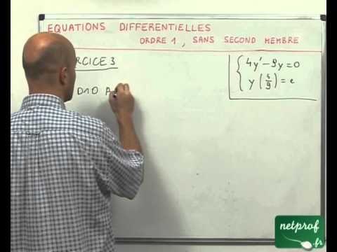 23 Equations différentielles : premier ordre sans second membre