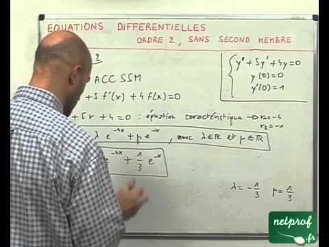 25 Equations différentielles : second ordre sans second membre