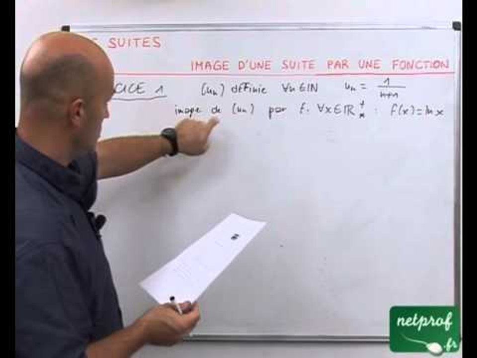 09 Suites : image d'une suite par une fonction