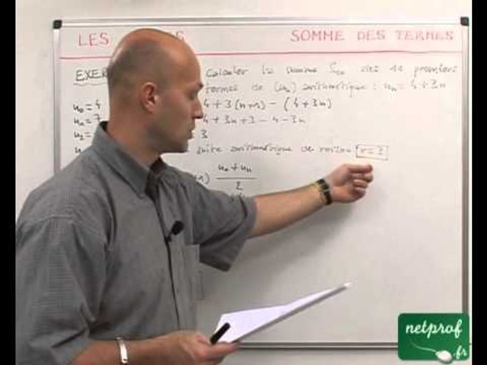 39 Suites : somme des termes d'une suite